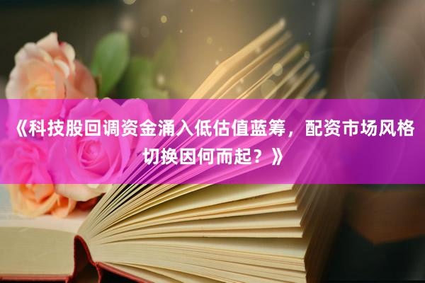 《科技股回调资金涌入低估值蓝筹，配资市场风格切换因何而起？》