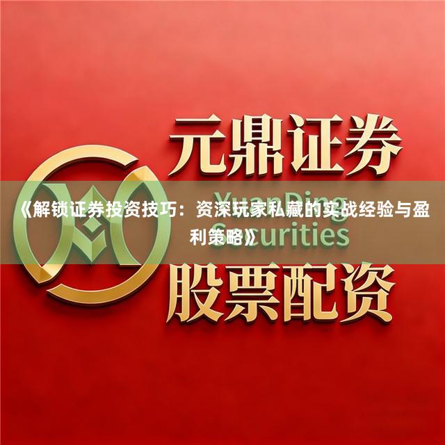 《解锁证券投资技巧：资深玩家私藏的实战经验与盈利策略》