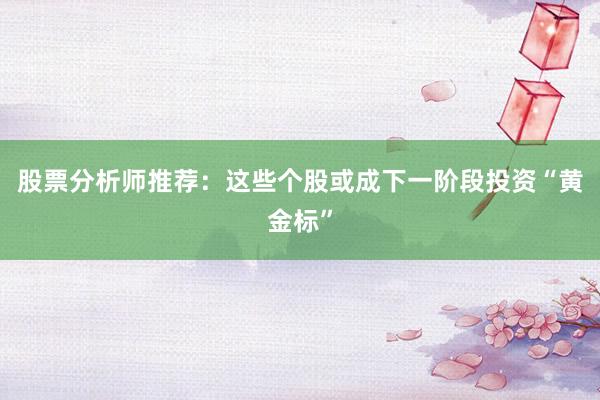 股票分析师推荐：这些个股或成下一阶段投资“黄金标”